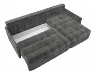 Диван угловой Лига-054 НПБ угол универсальный Велюр TOWER 10 серый