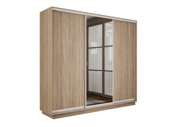 Шкаф-купе Экспресс-2 1800х2200х450 Сонома (ДСП/зеркало/ДСП)