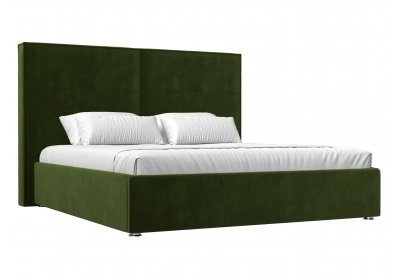Интерьерная кровать Аура 160 Микровельвет Зеленый