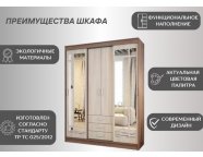 Шкаф-купе Лорд ясень шимо темный/ясень шимо светлый