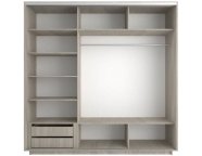 Шкаф-купе Экспресс-2 1800х2200х600 Ясень анкор светлый (ДСП/зеркало/ДСП)