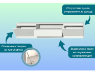 Тумба под ТВ Хилтон Белый текстурный