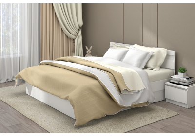 Кровать Хилтон 1,6м белый текстурный