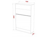 Шкаф-кровать Falcon 36мм 140x200 Белый классический