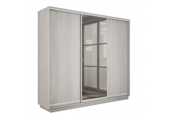 Шкаф-купе Экспресс-2 1800х2200х450 Ясень анкор светлый (ДСП/зеркало/ДСП)