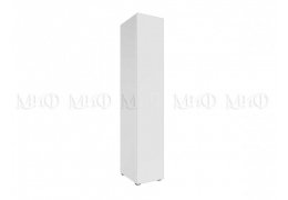 Шкаф 1-створчатый Флорис ШК-002 белый/белый глянец