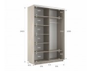 Шкаф-купе Экспресс-2 1200х2400х600 Ясень анкор светлый (ДСП/ДСП)
