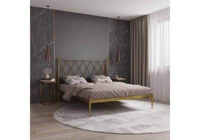 Кровать Альберта 1,4м золотой АБ.140.200.З