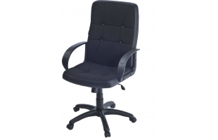 Офисное кресло Джем ТК-1 черный\кожа иск PV-1