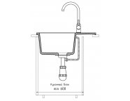 Мойка кухонная GF-UR-658L белый
