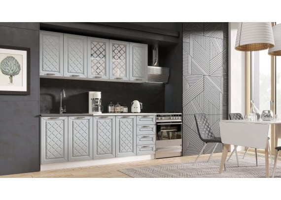 Готовая кухня Агава МДФ 2,0м Антрацит