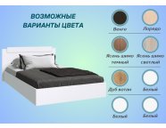 Кровать Эко 1,6м Белый гладкий
