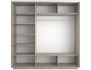 Шкаф-купе Экспресс-2 1800х2200х600 Ясень анкор светлый (ДСП/зеркало/ДСП)