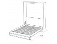 Шкаф-кровать Smart 18мм 140x200 Белый классический