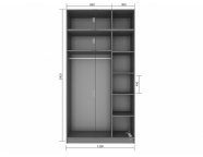 Шкаф с антресолью Бостон 1200 Графит
