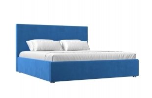 Интерьерная кровать Кариба 200 Велюр Голубой