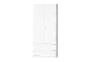 Шкаф 2-створчатый Хилтон №3 белый текстурный