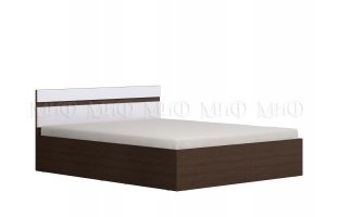 Кровать Ким 1,6м венге/белый глянец
