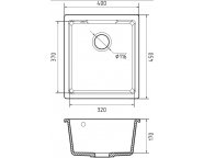 Мойка кухонная GF-UR-4540 черный