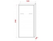 Шкаф-кровать Smart 18мм 90x200 Белый классический