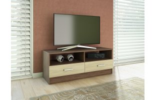 Тумба TV 1 ясень шимо темный/ясень шимо светлый