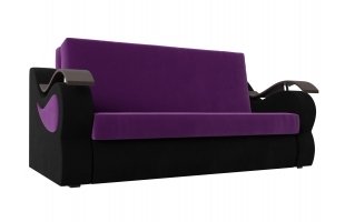Прямой диван Меркурий 160 Микровельвет Фиолетовый\Черный