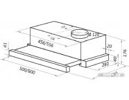 Кухонная вытяжка HOMSair Flat 60 (черный)