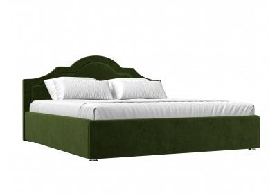 Интерьерная кровать Афина 160 Микровельвет Зеленый