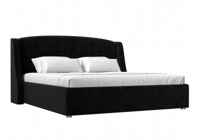 Интерьерная кровать Лотос 160 Велюр Черный