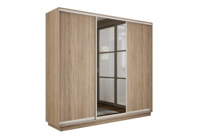 Шкаф-купе Экспресс-2 1800х2200х600 Сонома (ДСП/зеркало/ДСП)