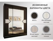 Шкаф-купе Николь-3 венге/лиственница светлая