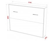 Шкаф-кровать Strada 18мм 140x200 Белый классический
