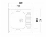 Мойка кухонная UKINOX STD600.600 5C 0RS Стальной/Нержавеющая сталь (чаша справа)