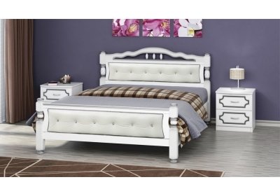 Кровать Карина-11 1,4 белый жемчуг