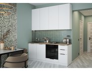 Готовая кухня Нома 2,0 Белый шагрень