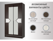 Шкаф-купе Николь-2 венге/лиственница светлая