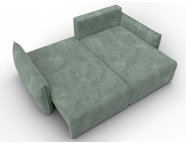 Диван угловой Лига-051 НПБ угол универсальный Велюр BRUT 08 зеленый