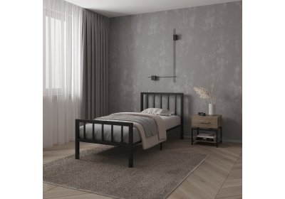 Кровать Стефани 0,9м черный муар СИ.90.200.Ч