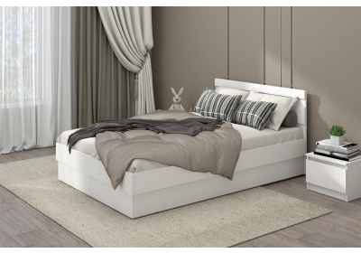 Кровать Хилтон 1,2м белый текстурный