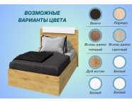 Кровать Эко 0,9м Дуб вотан/Белый