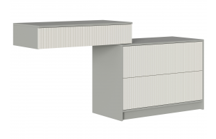 Комод-консоль Селена КМ-001 Шиншилла серая/Кварц грей софт