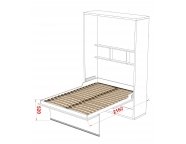Шкаф-кровать Falcon Sofa 36мм 140x200 Белый классический