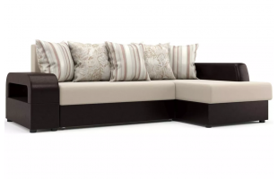 Угловой диван Марго 1 (24) УП коричневый/бежевый