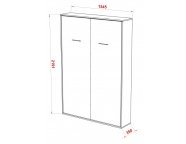 Шкаф-кровать Smart 18мм 140x200 Белый классический