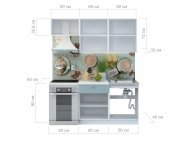 Модульная кухня Прованс 1,8м Голубой