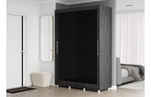 Шкаф-купе Комфорт-12 Прайм 1,5м Black Edition Угольный камень