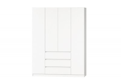 Шкаф 4-створчатый Хилтон №1 белый текстурный