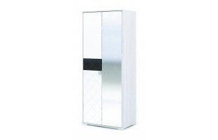 Шкаф 2х-дверный Сальма ШК-022 Дуб анкор/Белый глянец