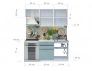 Модульная кухня Прованс-2 1,8м Голубой