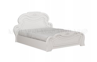 Кровать Александрина 1,4м белый/белый глянец